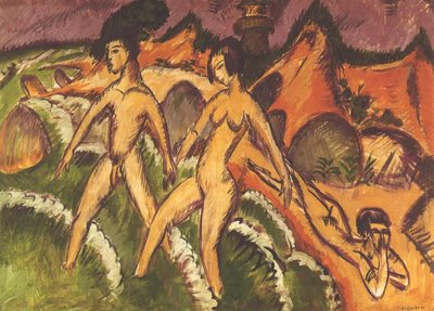 Criant dans la mer - Ernst Ludwig Kirchner